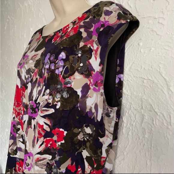 Alfani Spandex Blend Pleated Wide Bottom Dress - Picture 4 of 9